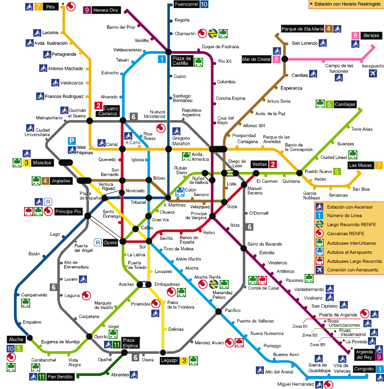 Madrid has a fantastic metro